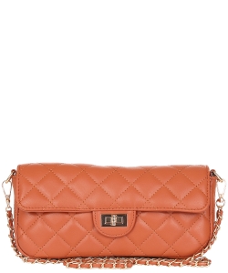 Quilted Twistlock Faux Leather Crossbody Bag 6640 COCO